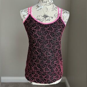Maurices Hot Pink & Black Whimsigoth Floral Cami